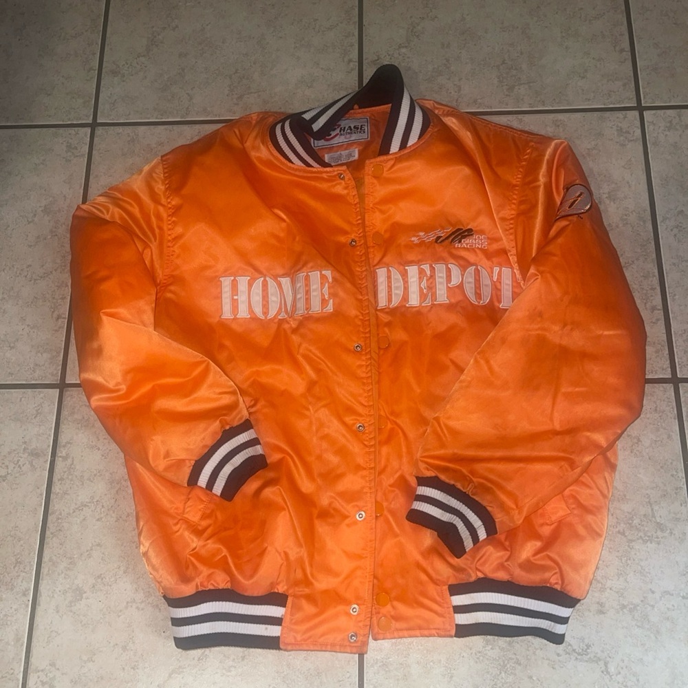 Chase Authentics Vibrant Orange Jacket with Black and White Details